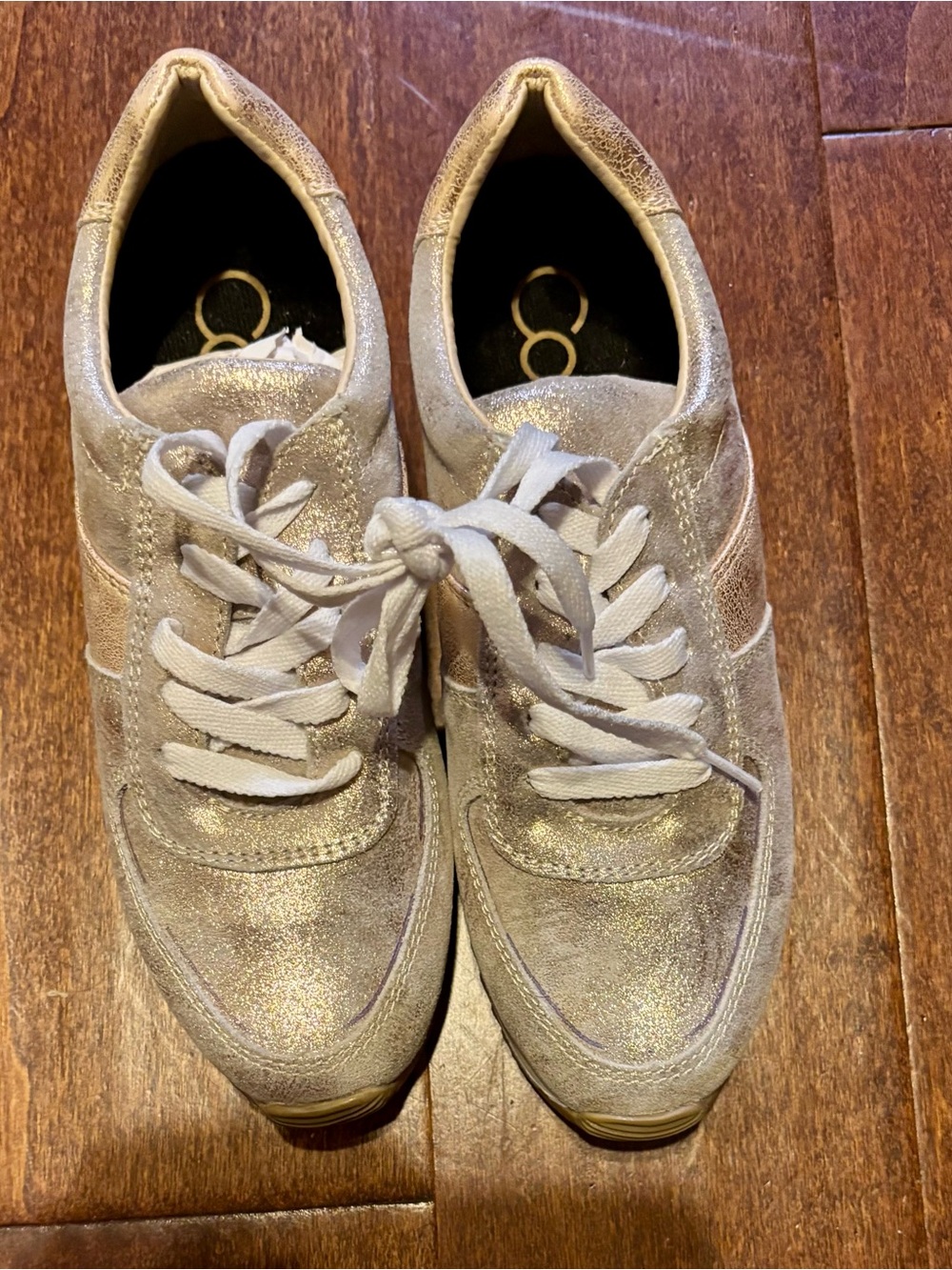 COFI Metallic Gold‎ Platform Sneakers Womens Size 6 NWOB Casual Fashion Shoes